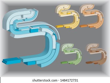 3d alphabet and numbers, 3d typography, 3d font, logo isolated icons