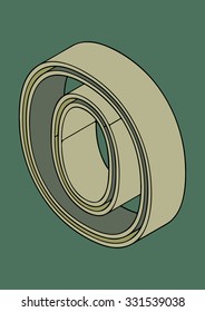 Alfabeto 3D, letra vetorial O