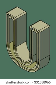3D-Alphabet, Vektorbrief U