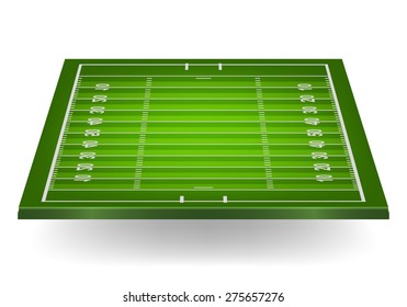 3d american football field. Vector EPS10 illustration. 