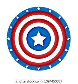 3D American Shield vector illustration