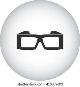 3d anaglyph glasses sign simple icon on  background