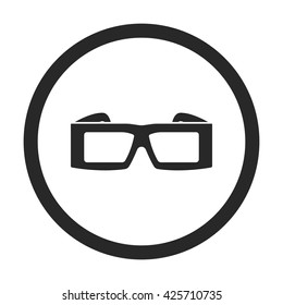 3d anaglyph glasses sign simple icon on  background