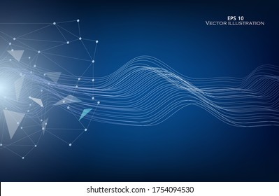
3D Analysis of particles and forms. Glow point.
Big Data Analysis.
Abstract mesh background. Vector illustration.