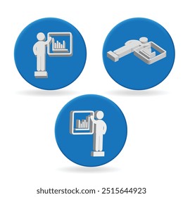 3d analytics graph realistic icon vector concept. Trendy modern design illustration isolated