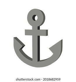 A 3D anchor vector illustration