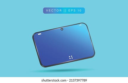 3d Android Tablet Vector Modern Realistic Mockup For Business Use And Promotion Or Product Presentation