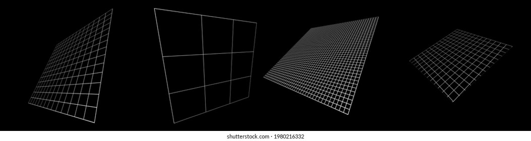 3d angled squared, checkered planes in perspective