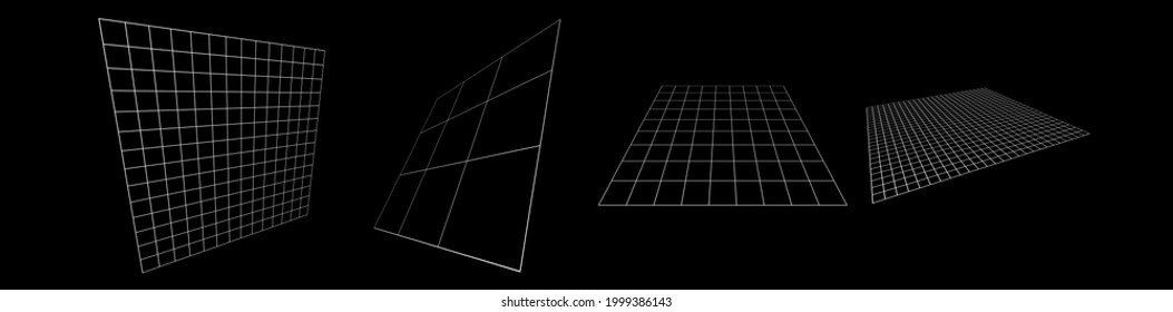 3d angled squared, checkered planes in perspective