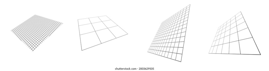 3d angled squared, checkered planes in perspective