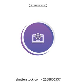 3d Animation Icon Vector Illustration
