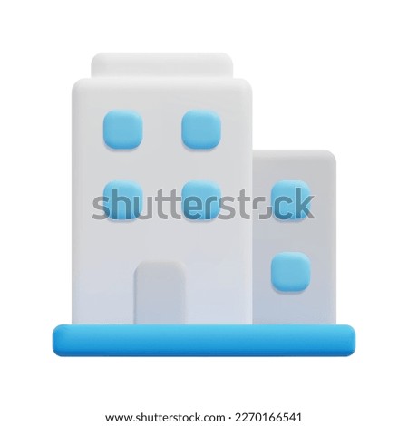 3d apartment icon vector. Isolated on white background. 3d rental property and real estate concept. Cartoon minimal style. 3d building icon vector render illustration.