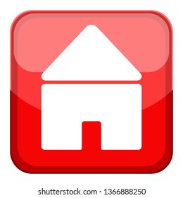 3d app button with a house icon. Vector illustration design