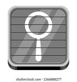 3d app button with a search icon. Vector illustration design