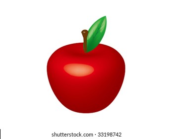 3D apple vector