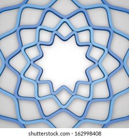 3D arabesque, abstract concentric circles