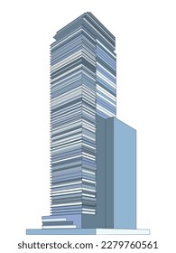 3D-Architekturzeichnung, Moderne Architektur