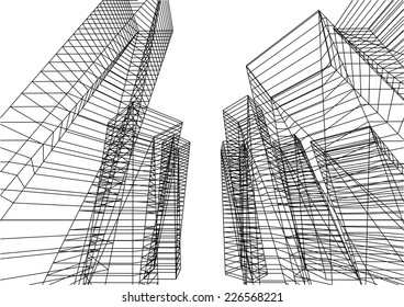 3d architecture building 