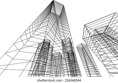 3d architecture building 