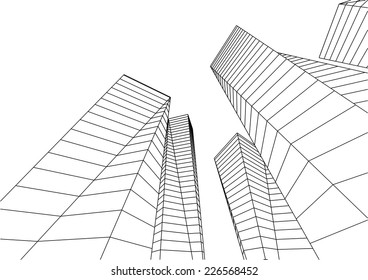 3d architecture building 