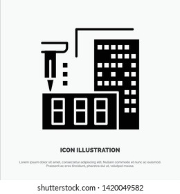 3d, Architecture, Construction, Fabrication, Home solid Glyph Icon vector