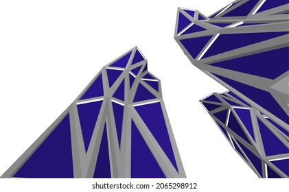 Ilustración vectorial de dibujos digitales de arquitectura 3d