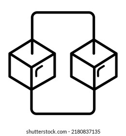 3D Architecture icon, Non-fungible token, Digital technology.