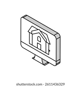 3d architecture visualization isometric icon vector. 3d architecture visualization sign. isolated symbol illustration