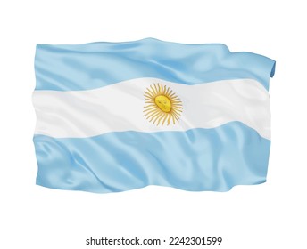 3d argentine flag national sign symbol