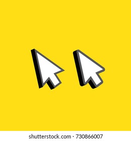 3d Arrow Click Icon. 