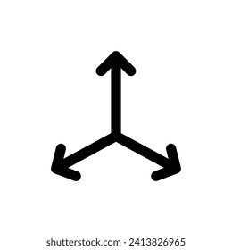Diseño de icono de línea de cursor de flecha 3D