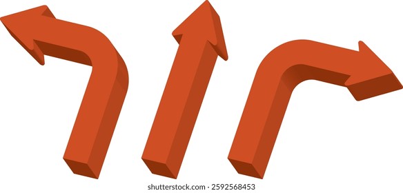 3D Arrow Icons – Direction, Navigation, Choice