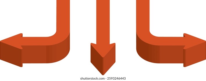 3D Arrow Icons – Direction, Navigation, Choice