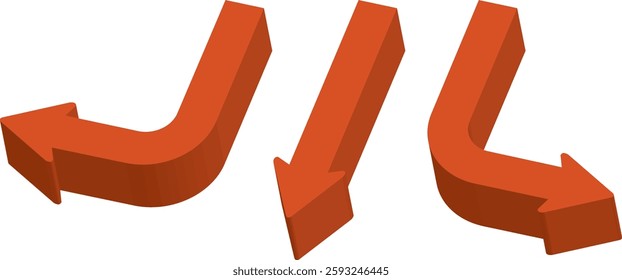 3D Arrow Icons – Direction, Navigation, Choice