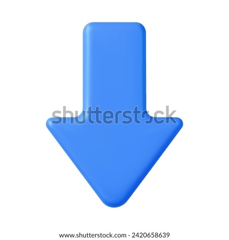 3d Arrow pointer, mouse cursor. Computer interface. 3d vector icon. Icon isolated on white background. 3d rendering. Vector illustration