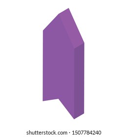 
A 3d arrow for road direction in isometric design 
