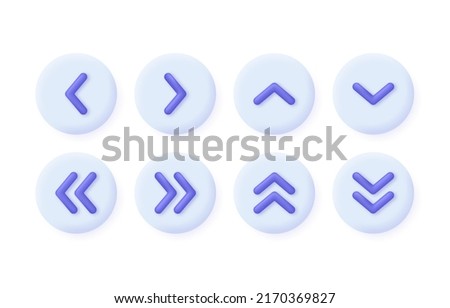 3D Arrow set isolated on white background. Can be used for many purposes. Trendy and modern vector in 3d style