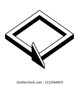 3d arrow square direction virtual reality