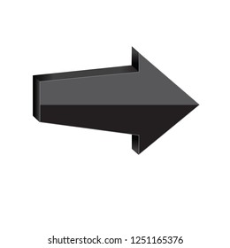 3d arrow symbol isolated on a white background