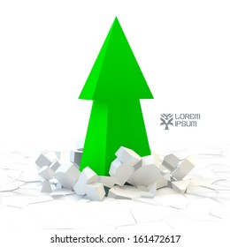 3D arrow. Vector illustration.