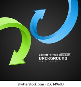 3d arrows abstract business vector background 