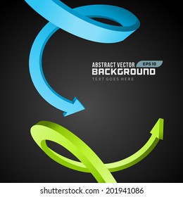 3d arrows abstract business vector background 