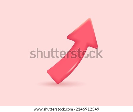 3D arrows realistic icon vector concept. Trendy modern design illustration isolated