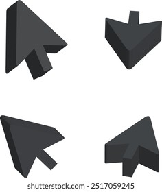 3d arrows realistic vector concept illustration