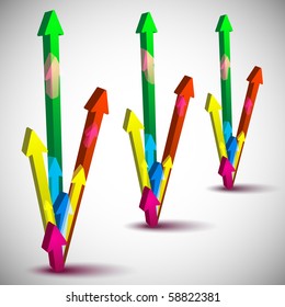 3d arrows template