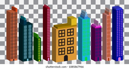 3D Art & Abstract Building Or Architecture Or Tower. Business Design Concept. For Placards, Banners, Presentations, Reports, Card And Wallpaper.Vector Illustration. Eps 10.