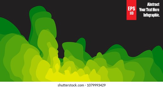 3D Art & Abstract Your Text Here Infographic. Wave And Curve Texture Background. Business Design Concept. For Placards, Banners, Presentations, Reports, Card And Wallpaper.Vector Illustration. Eps 10.