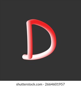 3D ART Letter D diseño para su necesidad