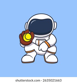 A 3D astronaut character in a spacesuit, holding a yellow object, suitable for space, technology, and science content.