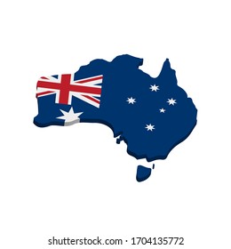 Australia Map Vector Illustration On White Stock Vector (Royalty Free ...